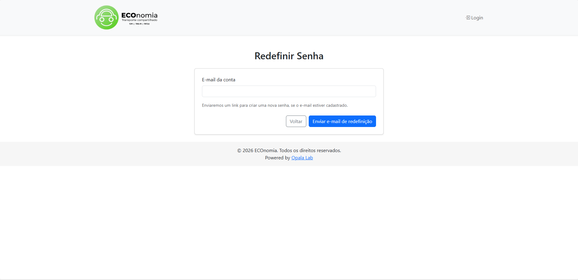3. Recuperação de senha